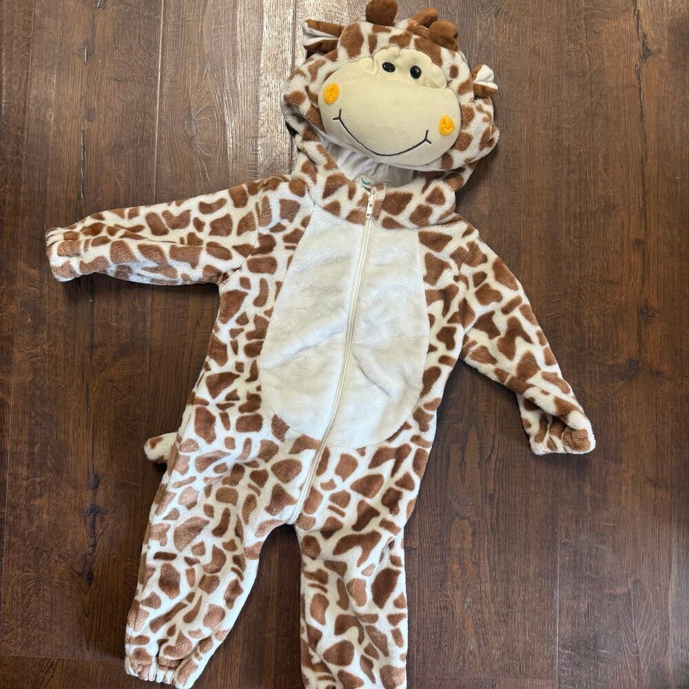 Giraffe Costume – Baby 9–12 Months – Soft Plush One-Piece